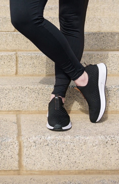 Homepage Banner KURU Athletic Shoes with Heel Pain Relief   ATOM Black Sneaker StoneSteps Mobile