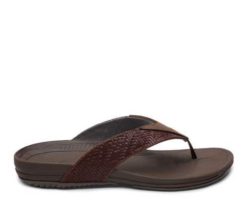 Outside profile details on the KURU Footwear KALA Men's Sandal in BahamaBrown