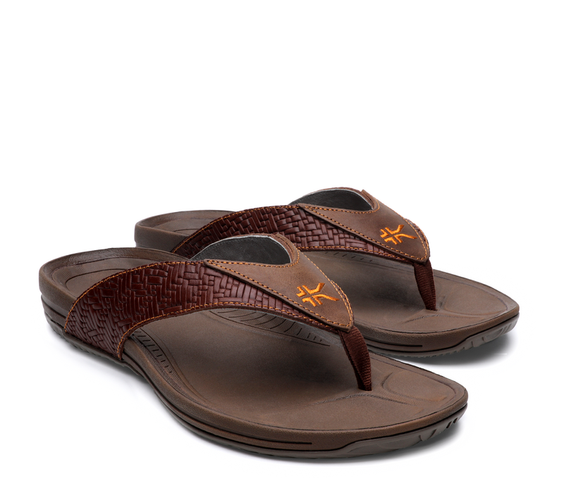 Side by side view of KURU Footwear KALA Men's Sandal in BahamaBrown