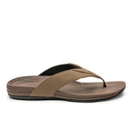 Outside profile details on the KURU Footwear KALA Men's Sandal in ChocolateBrown