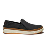 Outside profile details on the KURU Footwear ROAM ATLA Women's Classic women’s slip-on in JetBlack