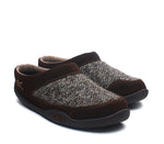 Side by side view of KURU Footwear DRAFT Men's Slipper in CocoaBrown