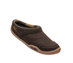 Toe touch view on KURU Footwear DRAFT Women's Slipper in CocoaBrown-Gum