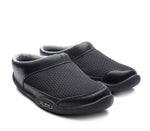 Side by side view of KURU Footwear DRAFT Men's Slipper in JetBlack