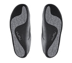 Detail of the sole pattern on the KURU Footwear DRAFT Men's Slipper in JetBlack