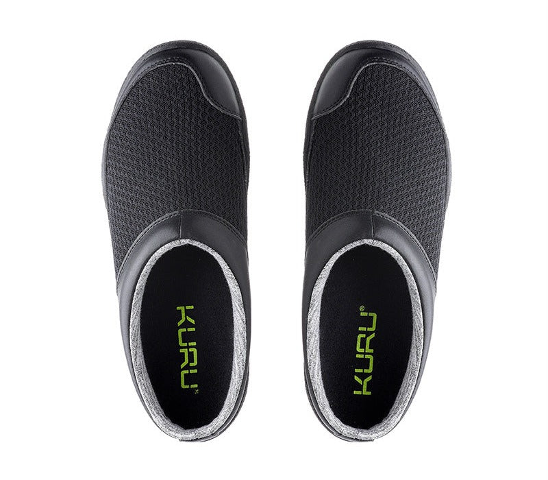 Top view of KURU Footwear DRAFT Men's Slipper in JetBlack