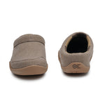 Front and back view on KURU Footwear DRAFT Women's Slipper in Sand-Gum