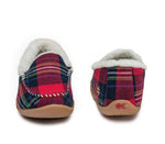 Front and back view on KURU Footwear LOFT Women's Slipper in Plaid-Gum