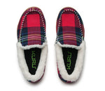 Top view of KURU Footwear LOFT Women's Slipper in Plaid-Gum