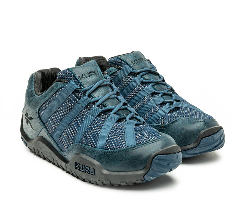 Side by side view of KURU Footwear CHICANE Women's Trail Hiking Shoe in MountainBlue-DuskBlue