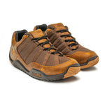 Side by side view of KURU Footwear CHICANE Men's Trail Hiking Shoe in MustangBrown-ToffeeBrown