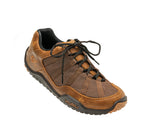 Toe touch view on KURU Footwear CHICANE WIDE Men's Trail Hiking Shoe in MustangBrown-ToffeeBrown