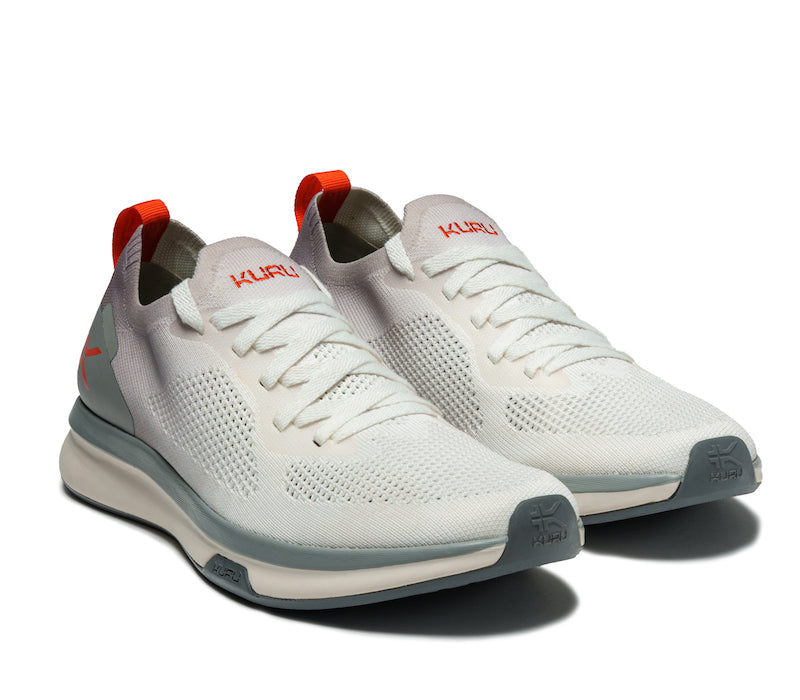 Side by side view of KURU Footwear FLUX Men's Sneaker in DoveGray-OrangeSpice