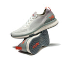 Stacked view of  KURU Footwear FLUX Men's Sneaker in DoveGray-OrangeSpice