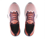 Top view of KURU Footwear FLUX Women's Sneaker in OrangeSherbet-CalypsoBlue