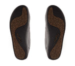 Detail of the sole pattern on the KURU Footwear KIVI Men's Slip-on Shoe in EspressoBrown