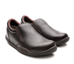 Side by side view of KURU Footwear KIVI Men's Slip-on Shoe in EspressoBrown