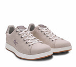 Side by side view of KURU Footwear ROAM Women's Classic Court Sneaker in Sand