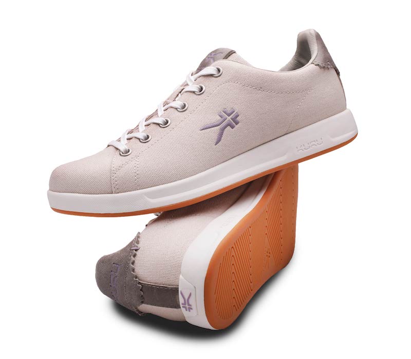 Stacked view of  KURU Footwear ROAM Women's Classic Court Sneaker in Sand