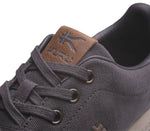 Close-up of the material on the KURU Footwear ROAM Men's Classic Court Sneaker in SmokeGray-Sand