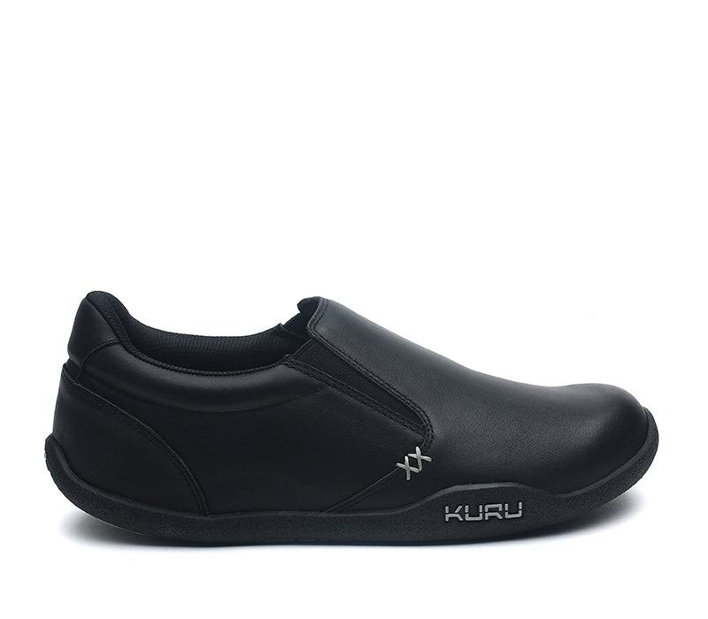 Kuru Mens Size 10 Kivi Black Leather Slip on Loafers Shoes shops 101907