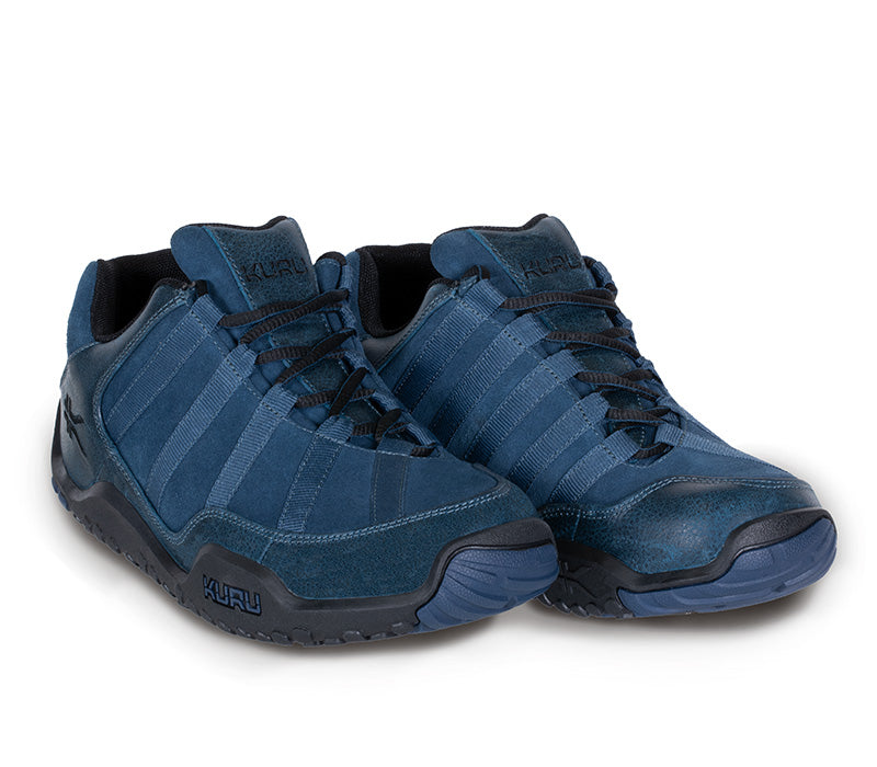 Side by side view of KURU Footwear CHICANE Women's Trail Hiking Shoe in MountainBlue-Black